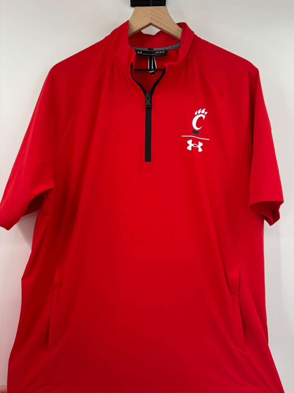Under Armour Cincinnati Bearcats Official Coach Issued Sideline 1/4 Zip Top L